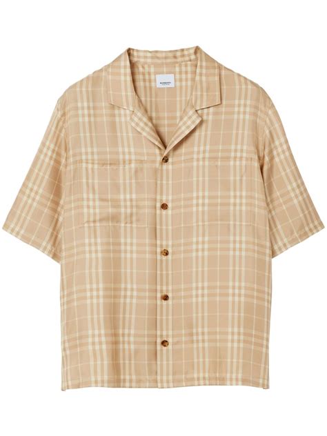 mens burberry silk shirt